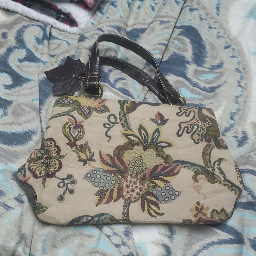 Relic Floral Beige and Brown Shoulder Bag